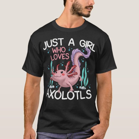 ウーパールーパーを愛する女性 Tシャツ (正面)