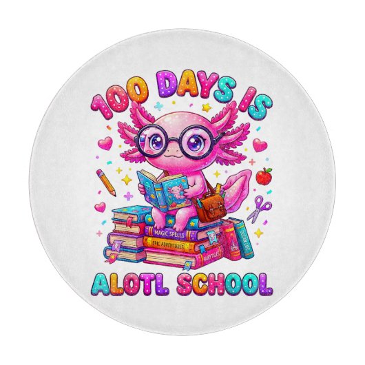 ウーパールーパー女子の学校はAxolotl 100日間 カッティングボード (正面)