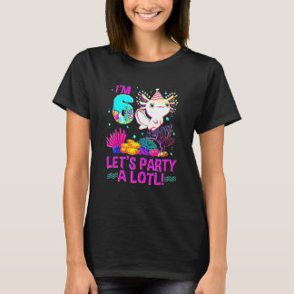 ウーパールーパー好きな6歳の男の子女の子のための6歳の誕生日プレゼント Tシャツ