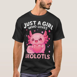 ウーパールーパー好き女子のためのかわいいウーパールーパーデザイン Tシャツ