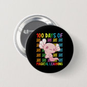 ウーパールーパー学校 魔法の学習 100日 缶バッジ (正面&裏面)