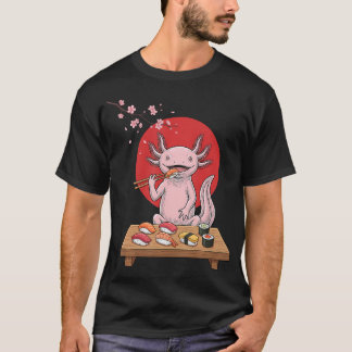 ウーパールーパー寿司アニメヴィンテージ日本食愛好家 Tシャツ