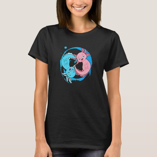 ウーパールーパー陰陽ヨガインストラクター Tシャツ (正面)