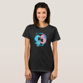 ウーパールーパー陰陽ヨガインストラクター Tシャツ (正面フル)