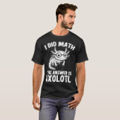 ウーパールーパー面白いミーム数学の答え Tシャツ (正面フル)
