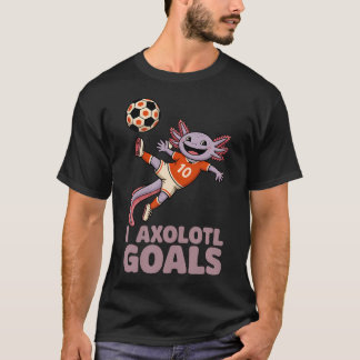 ウーパールーパー サッカーお父さん あくびしてGOAL サッカー好きなウーパールーパーのお父さん Tシャツ