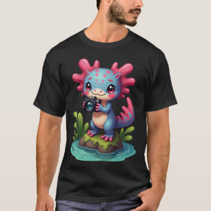 ウーパールーパー フォトグラファー かわいい カメラ 自然 愛好家 Tシャツ