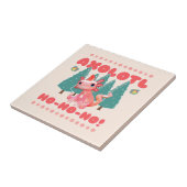 ウーパールーパー メリークリスマス Ho-Ho-Ho 面白いデザイン タイル (側面)