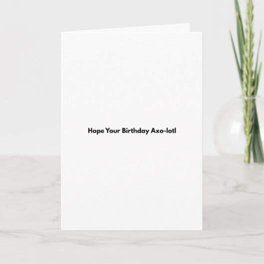 ウーパールーパー 誕生日カード カード (正面)