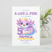 ウーパールーパー 誕生日パーティー招待状,ウーパールーパー 招待状 (スタンド正面)