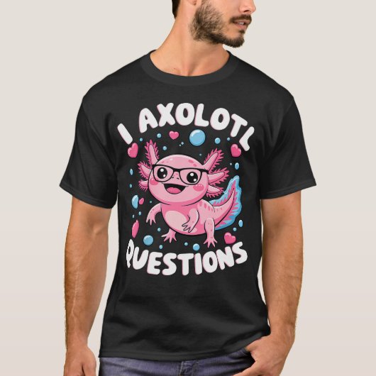 ウーパールーパー+質問+ウーパールーパー Tシャツ (正面)