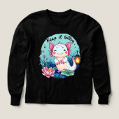 ウーパールーパーTシャツ かわいいギリ系 (デザイン正面)