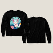 ウーパールーパーTシャツ かわいいギリ系 (デザイン 正面&背面)