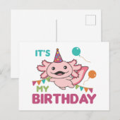 ウーパールールイッシュ 誕生日おめでとう かわいいウーパールール ポストカード (正面/裏面)