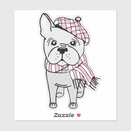 ウーファンシーターフランスのブルドッグのビニール シール (シート)