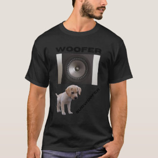 ウーファーとサブウーファーのかわいい子犬のデザインギフト フレンド Tシャツ