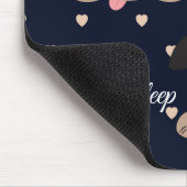 ウーフウーフスリープ水玉模様マウスパッド マウスパッド (コーナー)