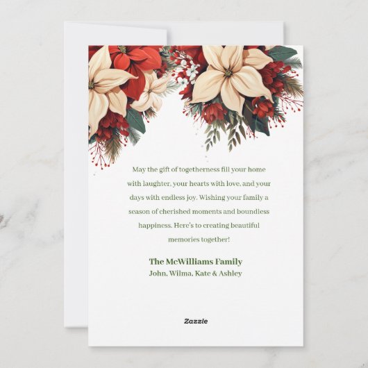 ウーフダーフルラブラドールリトリエバーファミリークリスマス シーズンカード (裏面)