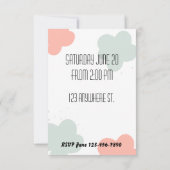 ウーフドッグの誕生日パーティーの招待状を上げる 案内状 (裏面)