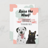 ウーフドッグの誕生日パーティーの招待状を上げる 案内状 (正面/裏面)