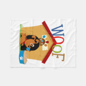 ウーフドッグ フリースブランケット (正面(横))