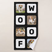 ウーフパーソナライズされたフォトコラージュ愛玩犬 バスタオル (バスタオル)