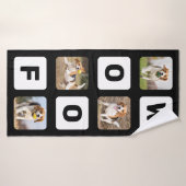 ウーフパーソナライズされたフォトコラージュ愛玩犬 バスタオル (バスタオル)