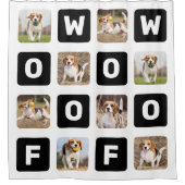 ウーフペッパーソナライズされたト犬好きの写真集 シャワーカーテン (正面)
