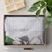 ウーフワードアートとクリスマスのミニチュアシュナウザー 薄葉紙 (ギフト)