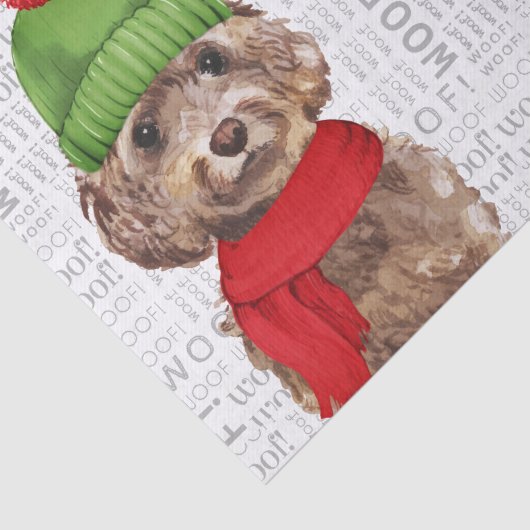 ウーフワードアートとクリスマスコカポサンタドッグ 薄葉紙 (詳細)