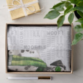 ウーフワードアートとクリスマスダルマチア犬 薄葉紙 (ギフト)