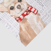 ウーフワードアートとクリスマスチワフアホアサンタドッグ 薄葉紙 (詳細)