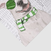 ウーフワードアートとクリスマスピットブルドッグ 薄葉紙 (詳細)