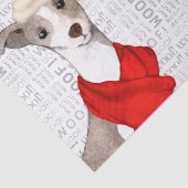 ウーフワードアートとグレイハウンドイタリアンクリスマス 薄葉紙 (詳細)