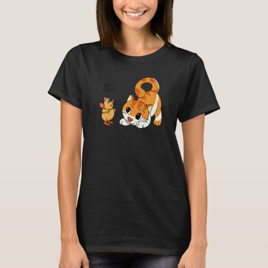 ウーフ 猫とネズミ 犬 1 Tシャツ (正面)
