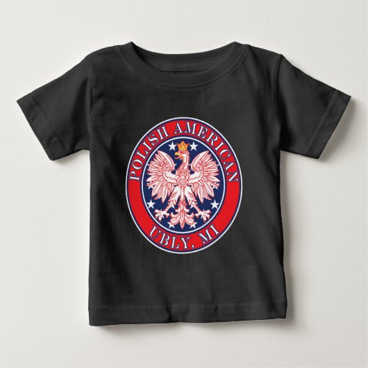 ウーブリーミシガンポーランド ベビーTシャツ (正面)