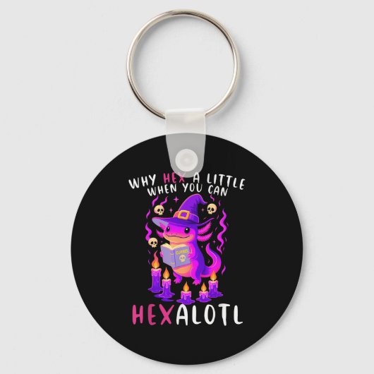 ウーペにヘクスするくらいならヘクサロトル Hexalotl 魔女ウーパールーパー キーホルダー (正面)