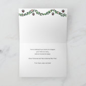 ウーマスメリーボクサードッグクリスマスホリデーカード シーズンカード (内部)