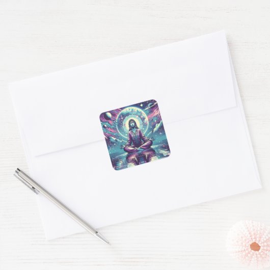 ウーマンめい想ズスピリチュアルセレネアート スクエアシール (封筒)