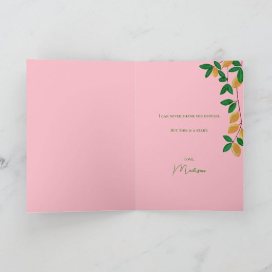 ウーマンイタリアンサマービーチ休暇 サンキューカード (内部)