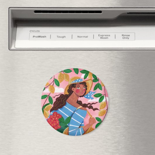 ウーマンイタリアンサマービーチ休暇 マグネット (インサイチュ (食洗機))