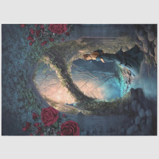 ウーマンインザウッズファンタジーポートレートアート 薄葉紙 (正面)