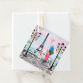 ウーマンインパリスエッフェルタワーギフトラベル フェイバータグ (インサイチュ)