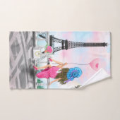 ウーマンインパリスバスタオルエッフェルタワー バスタオルセット (ハンドタオル)