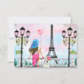 ウーマンインパリ誕生日カードエッフェルタワー (裏面)