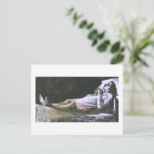 ウーマンオンザデスベッドバンゴッホファインアート ポストカード (スタンド正面)