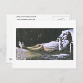 ウーマンオンザデスベッドバンゴッホファインアート ポストカード (正面/裏面)