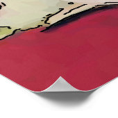 ウーマンオンセルフォン抽象芸術マティススタイル ポスター (角)