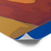 ウーマンオンセルフォン抽象芸術マティススタイル ポスター (角)