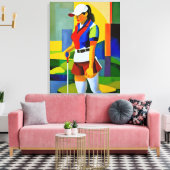 ウーマンゴルファー – キャンバスアートプリント キャンバスプリント (インサイチュ (リビング))